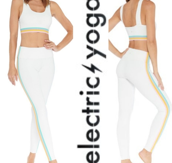Electric Yoga Other - Electric Yoga Elliot Rainbow Stripe Workout Set